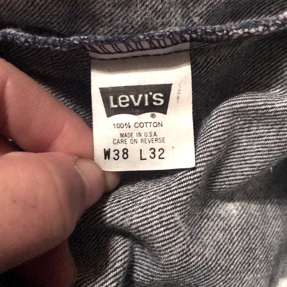 Vintage 90s Levi’s 550 Orange Tab Acid Wash Jeans / Made in USA / 38x32 - Picture 9 of 11